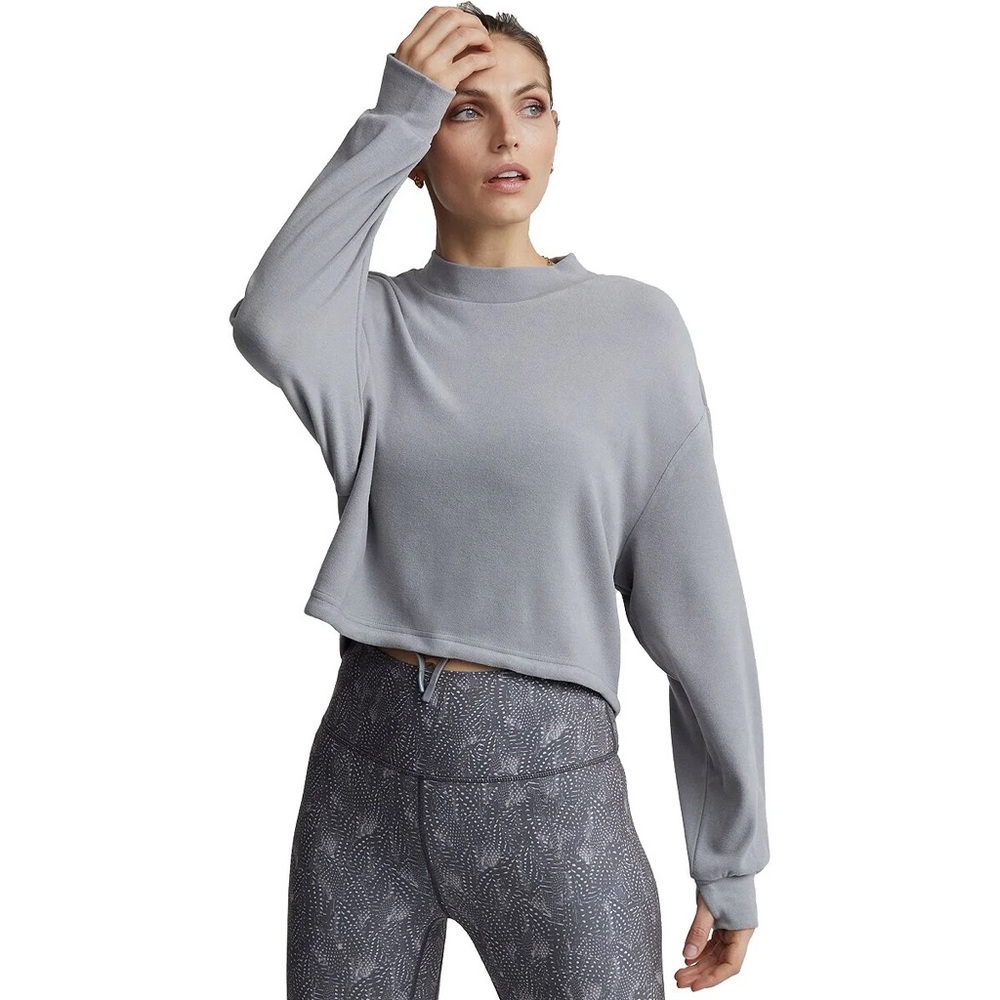 Varley Women's Medium Dunn Cropped Sweater with Drawstring Waist